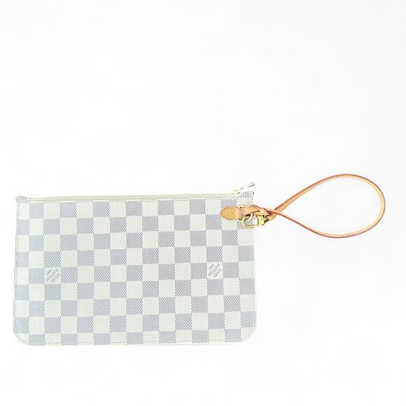 Louis Vuitton Pochette Damier Azur Canvas for Neverfull MM GM Accessory Bag - Picture 3 of 7